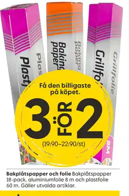 Rusta Bakplåtspapper och folie erbjuda