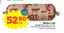 Stora Coop Nötfärs i rulle erbjuda