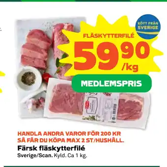 Stora Coop Färsk fläskytterfilé erbjuda