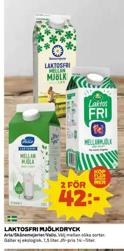 Coop LAKTOSFRI MJÖLKDRYCK erbjuda