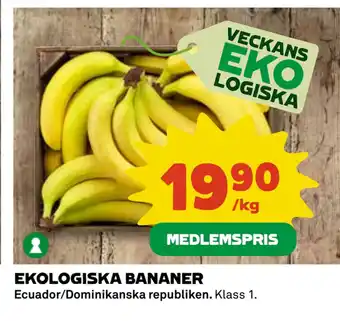 Coop Daglivs EKOLOGISKA BANANER erbjuda