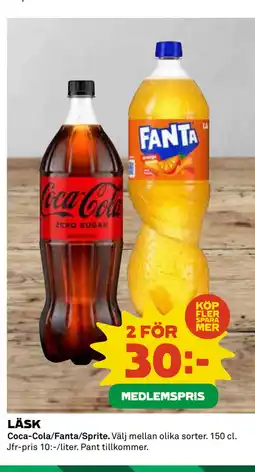 Coop Daglivs LÄSK erbjuda