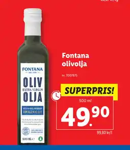 Lidl Fontana olivolja erbjuda