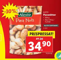 Lidl Paranötter erbjuda