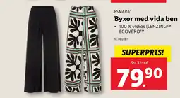 Lidl Byxor med vida ben erbjuda