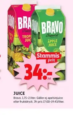 ICA Kvantum Bravo juice erbjuda
