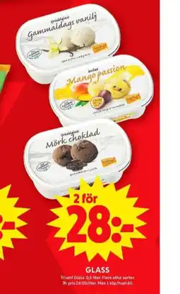 ICA Maxi Triumf gräddglass erbjuda