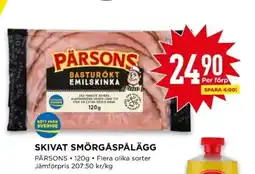 Willys SKIVAT SMÖRGÅSPÅLÄGG PARSONS erbjuda