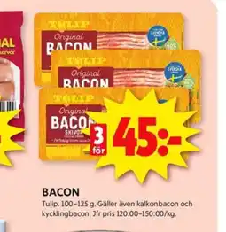 ICA Kvantum Tulip baconskivor erbjuda