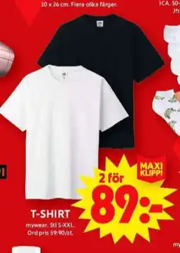 ICA Maxi Mywear t-shirts erbjuda