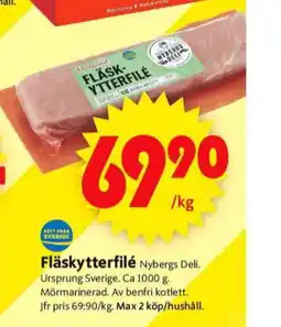 ICA Supermarket Nybergs deli fläskytterfilé erbjuda