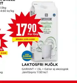Willys Garant mellanmjölk erbjuda