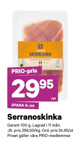 City Gross Serranoskinka erbjuda