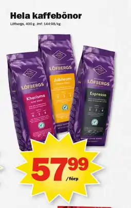 Pekås Hela kaffebönor erbjuda