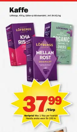 Pekås Kaffe erbjuda