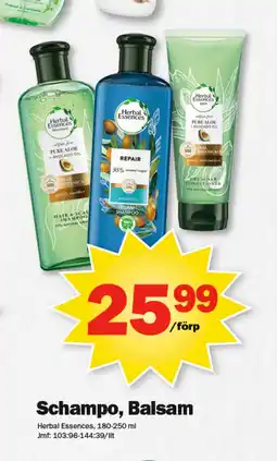 Pekås Schampo, Balsam erbjuda