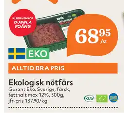 Hemköp Ekologisk nötfärs erbjuda