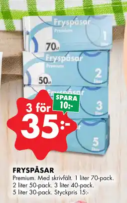 ÖoB FRYSPÅSAR erbjuda
