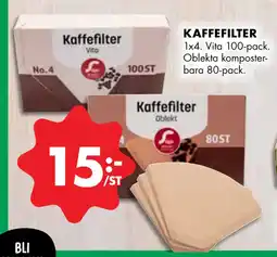 ÖoB KAFFEFILTER erbjuda