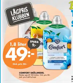 ÖoB COMFORT SKÖLJMEDEL erbjuda