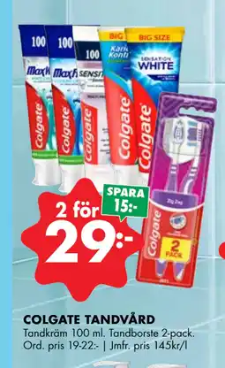 ÖoB COLGATE TANDVÅRD erbjuda