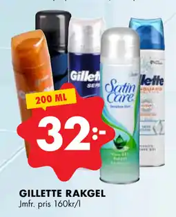 ÖoB GILLETTE RAKGEL erbjuda