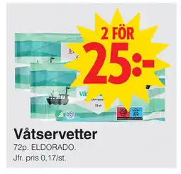 Matöppet Våtservetter erbjuda