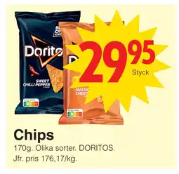 Matöppet Chips erbjuda