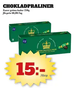Bonum Matmarknad CHOKLADPRALINER erbjuda