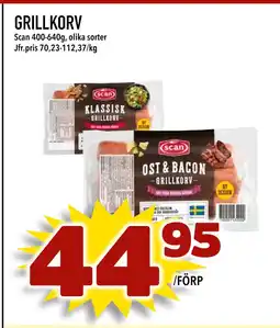 Bonum Matmarknad GRILLKORV erbjuda