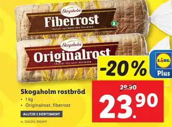 Lidl Skogaholm rostbröd erbjuda