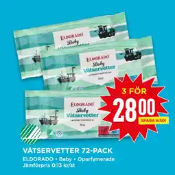 Willys VÅTSERVETTER 72-PACK erbjuda