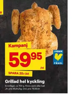 City Gross Kronfågel kyckling erbjuda