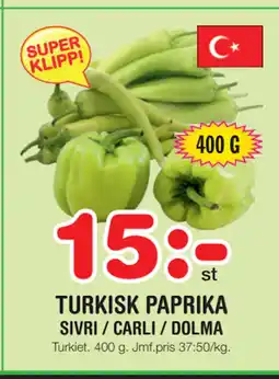 Nya Pulsen TURKISK PAPRIKA erbjuda