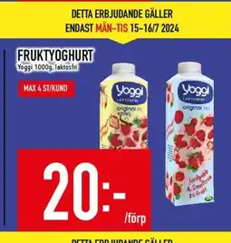 Matdax Yoggi yoghurt erbjuda