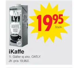 Matöppet Oatly ikaffe havredryck erbjuda