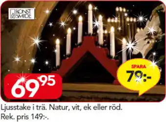 Bo Ohlsson Ljusstake i trä erbjuda