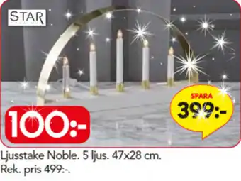 Bo Ohlsson Star Ljusstake Noble 5 ljus 47x28cm erbjuda