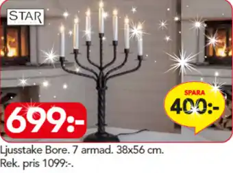 Bo Ohlsson Star Ljusstake Bore 7 armad 38x56cm erbjuda