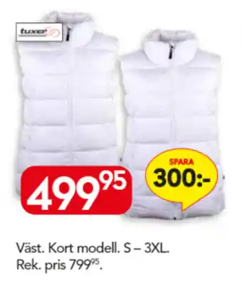 Bo Ohlsson Väst Kort modell S-3XL erbjuda