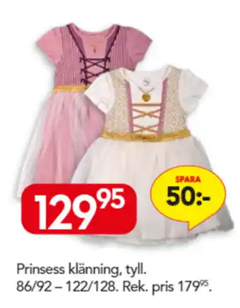 Bo Ohlsson Prinsess klänning, tyll. 86/92 - 122/128 erbjuda
