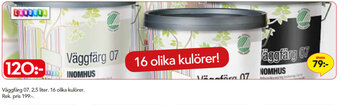 Väggfärg 07. 2,5 liter