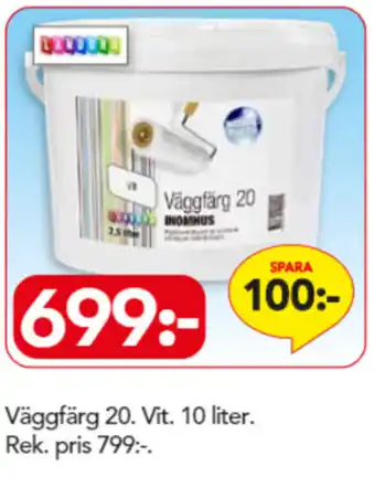 Bo Ohlsson Väggfärg 20 Vit. 10 liter erbjuda