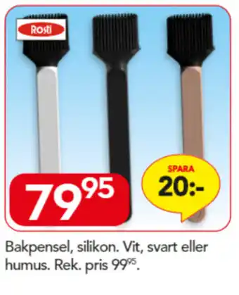 Rosti Bakpensel, Silikon Vit, svart eller humus