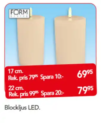 Blockljus LED 17cm