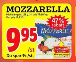 ICA Kvantum MOZZARELLA erbjuda