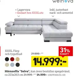 XXXLutz Hörnsoffa Selva erbjuda