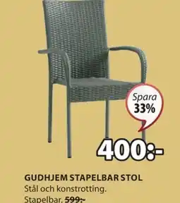 JYSK GUDHJEM STAPELBAR STOL erbjuda