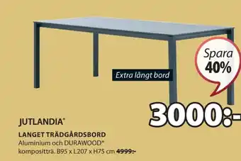 JYSK LANGET TRÄDGÅRDSBORD erbjuda