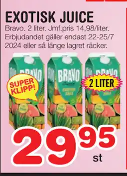 Nya Pulsen EXOTISK JUICE erbjuda